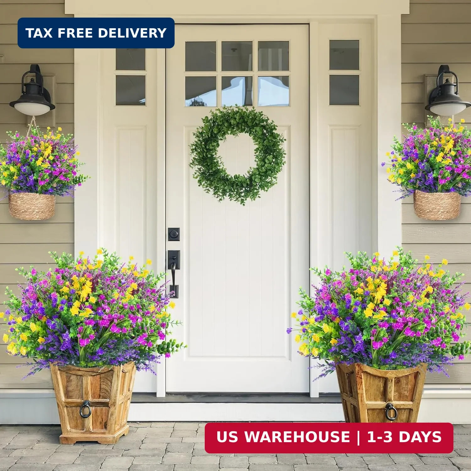 Sggvecsy Artificial Flowers for Outdoors 12 Bundles UV Resistant Boxwood Shrubs
