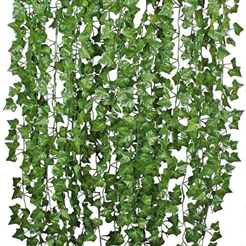 12 Strands 84 Feet Artificial Ivy Vines Leaves, Silk Garland Fake room wedding