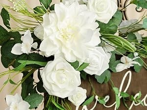 Ling’s Moment 2pcs Wedding Flowers Garland Artificial Floral Swag Arch