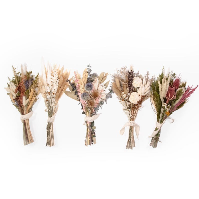 Boho Dried Flower 18″ Bouquets, Dried Flowers, Home Decor
