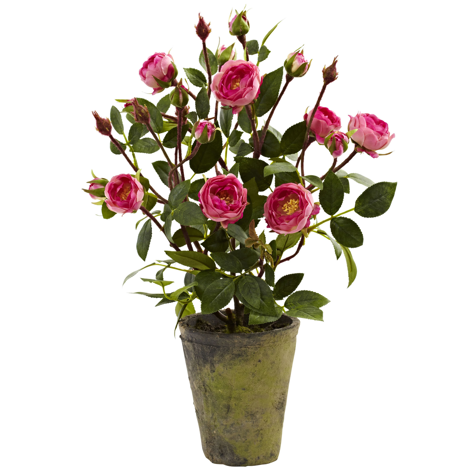 French Rose Garden In Tone Pot Floral Natural Decor 14″ Tall