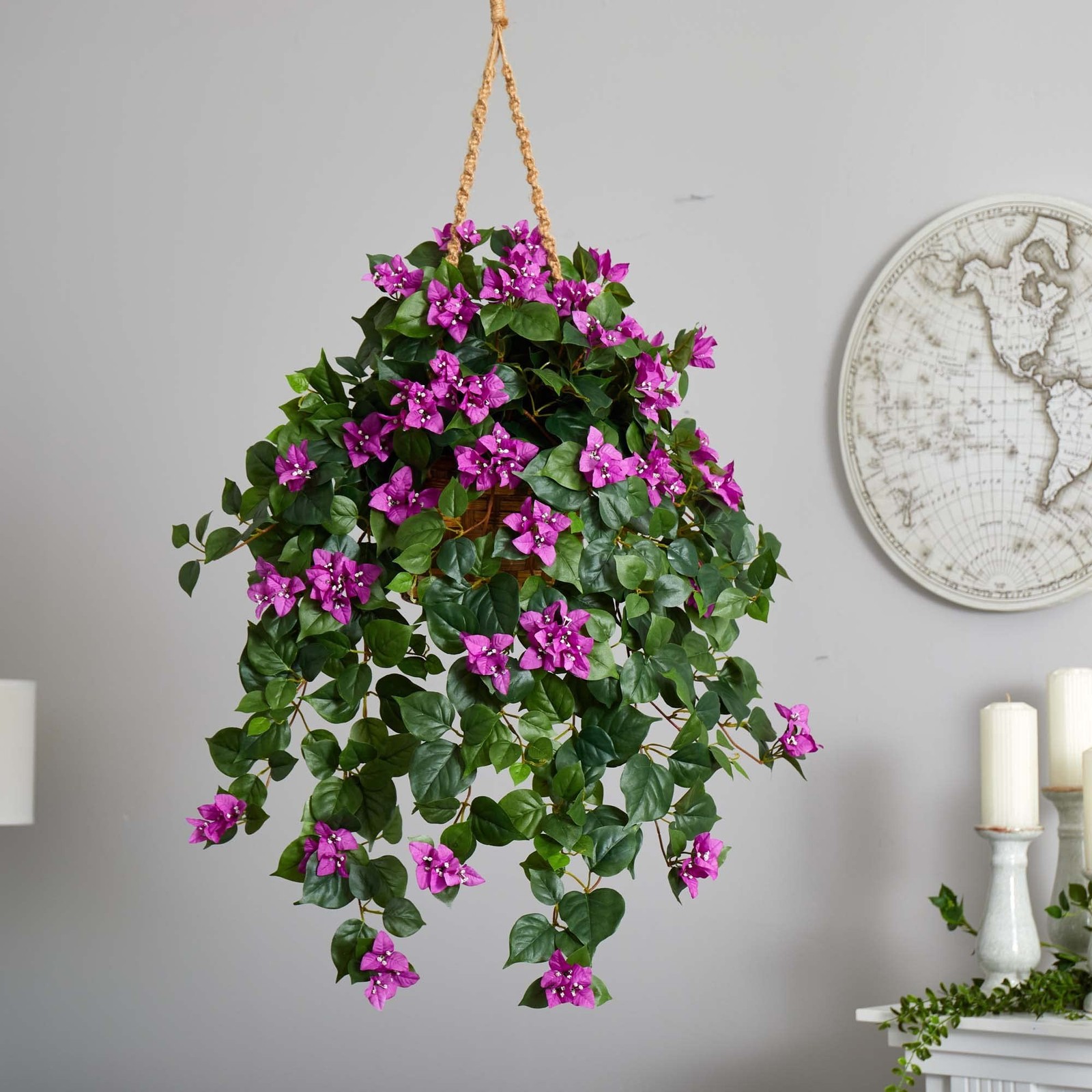 Nearly Natural 8374 Bougainvillea Artificial Plant in Basket