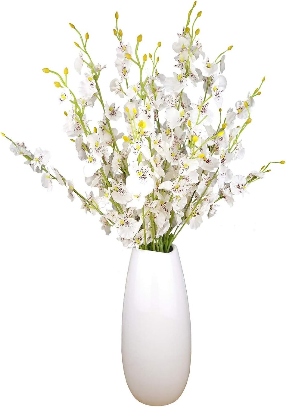Versatile 20” Silk Orchid Flowers Set of 10 – Ideal for Garden & Office Decor
