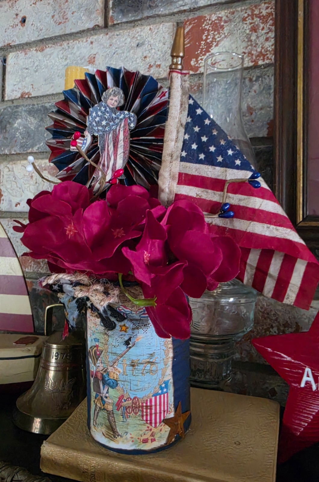 Americana Patriotic Centerpiece Modern Primitive 4th of July Folk Art Choose One