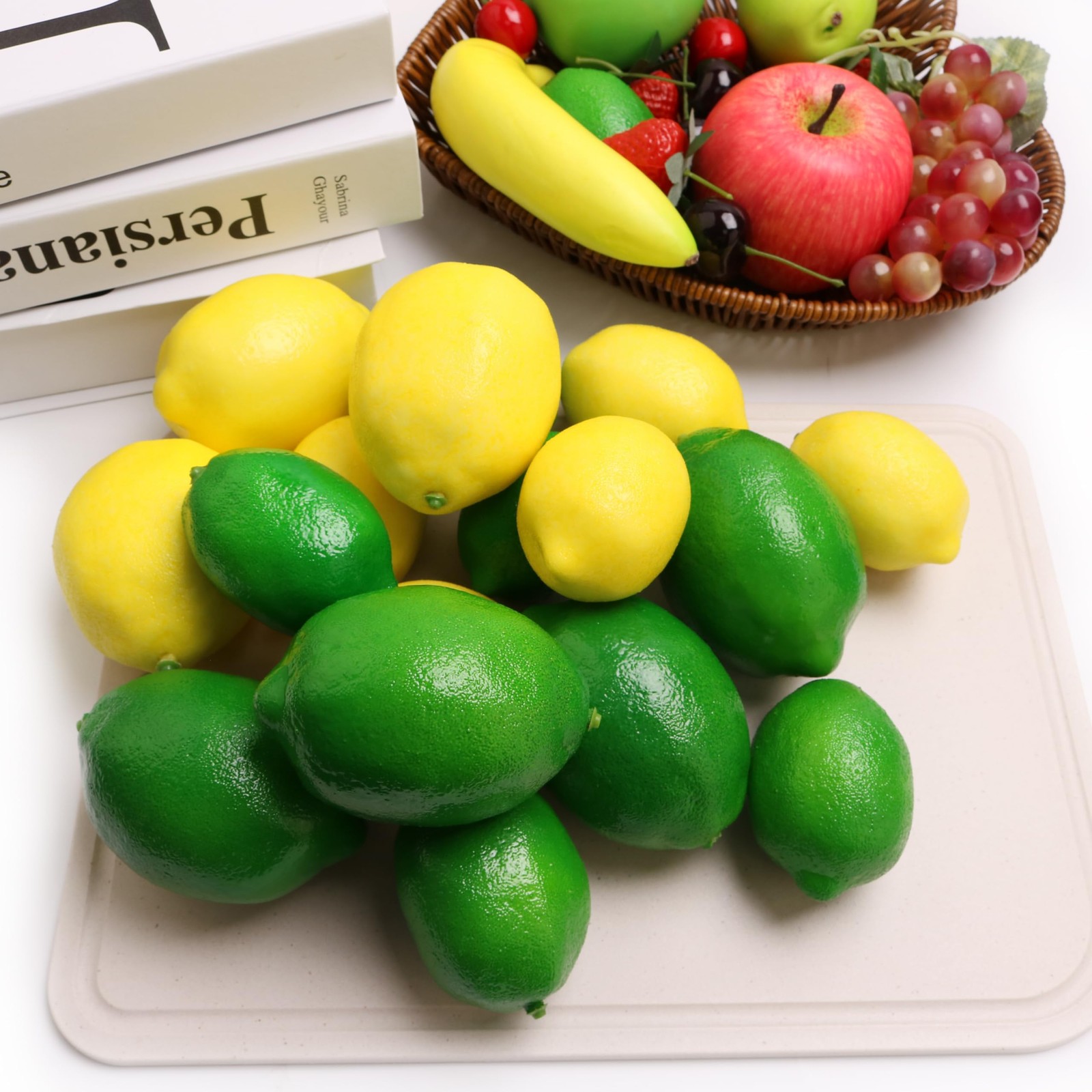 12PCS Yellow Fake Lemons, Realistic Artificial Fruit for Home Decor, Holiday