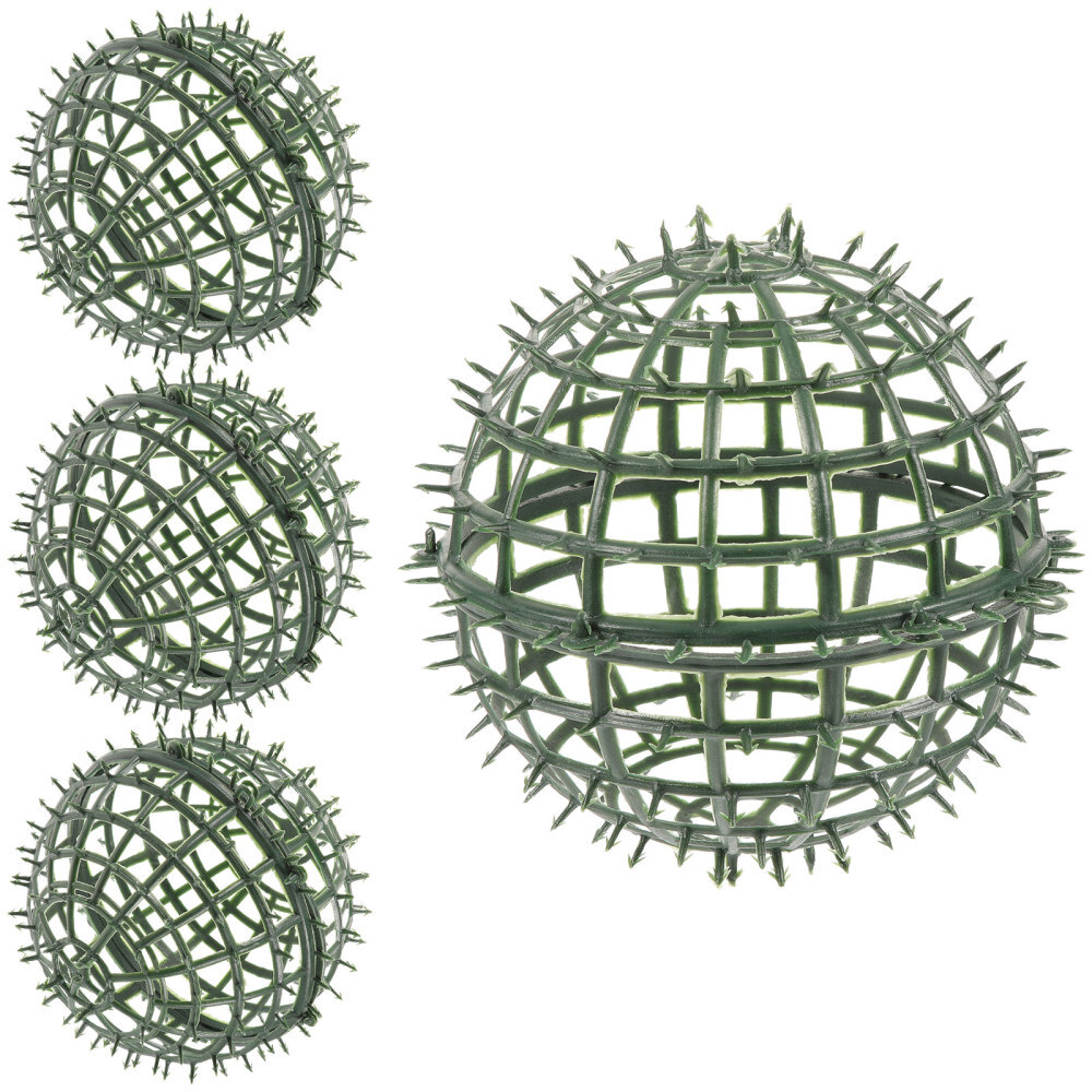 4Pcs Artificial Plant Topiary Balls Cage Wear-resistant Grass Ball Rack Decors