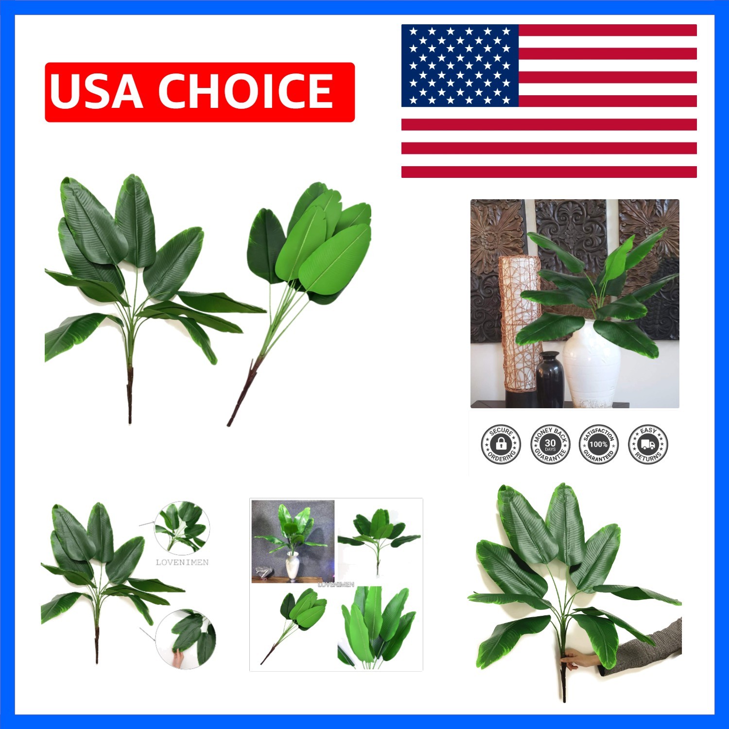 Artificial Banana Tree Plants Imitation Bird of Paradise Plant Faux Tropical …