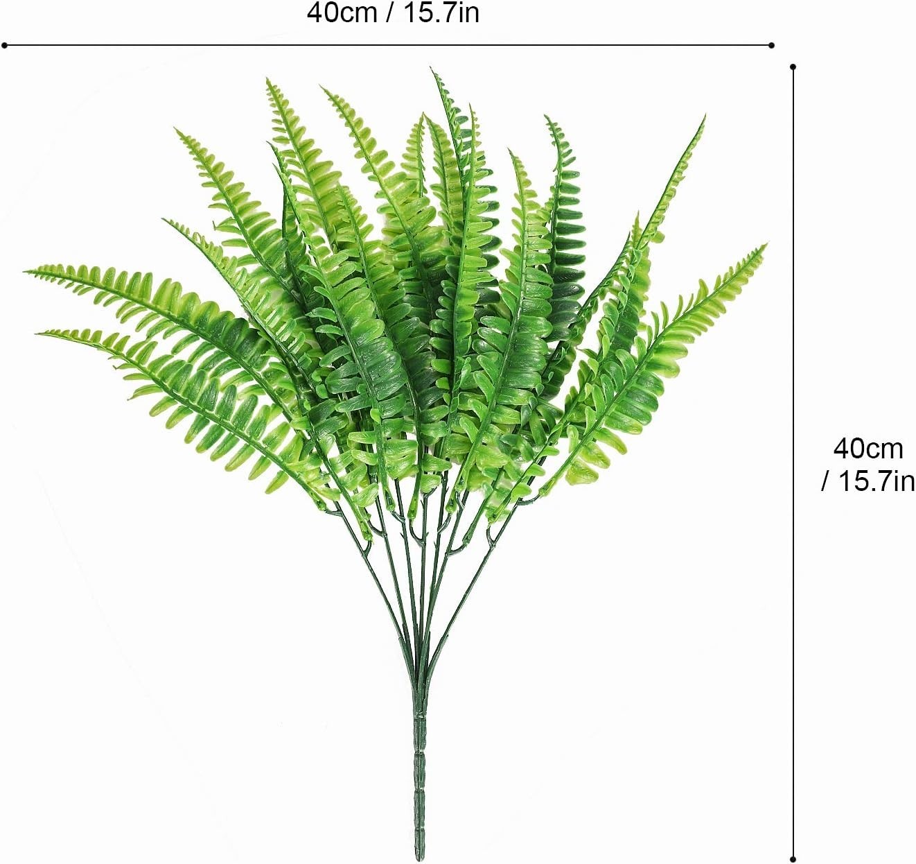 Pack of 4 UV Resistant Artificial Boston Ferns – No Maintenance Indoor/Outdoo…