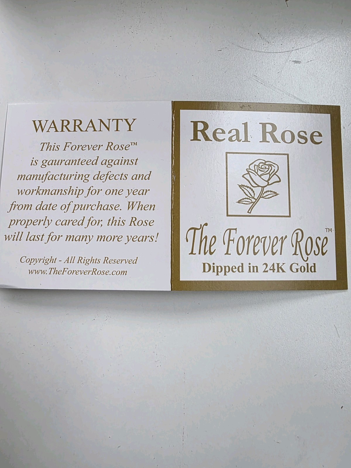 REAL 24K GOLD ROSE, Genuine One Of A Kind Rose Hand Dipped In 24K Gold In Box