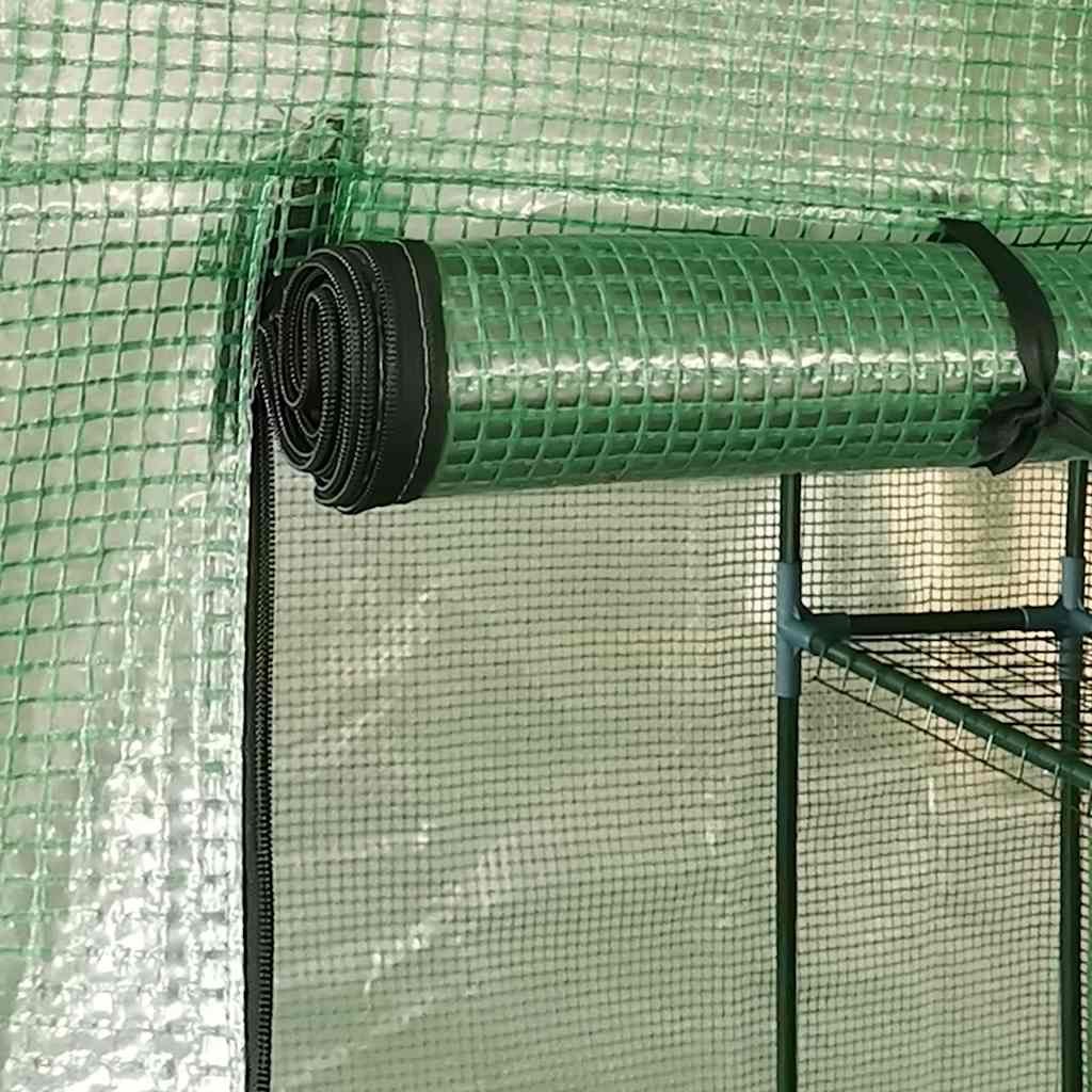 Greenhouse Grow House for Plant Growing Green House with Shelves Steel vidaXL