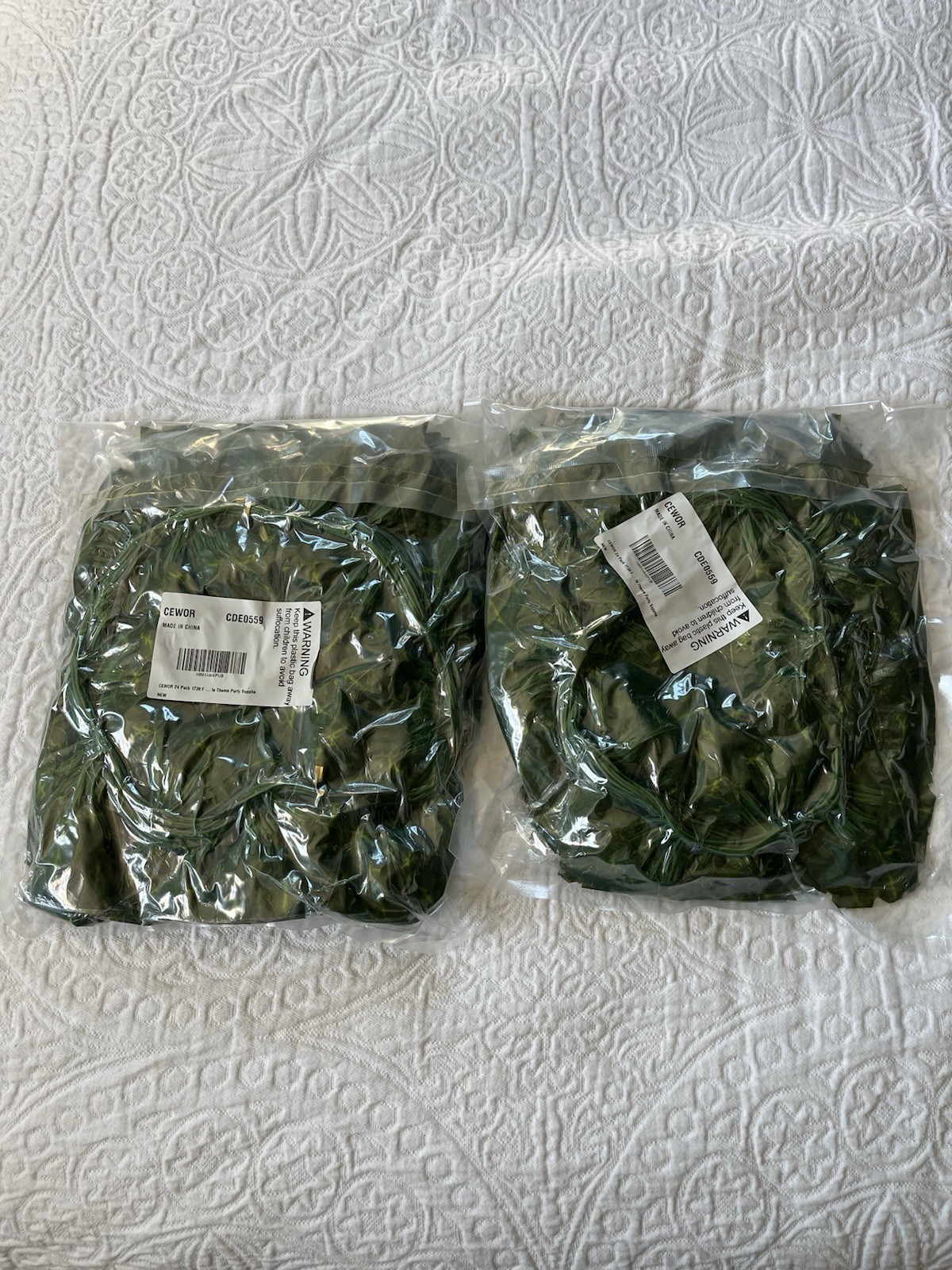 Set Of 2 24 Pack 173ft Artificial Ivy Greenery Garland Fake Vines Backdrop