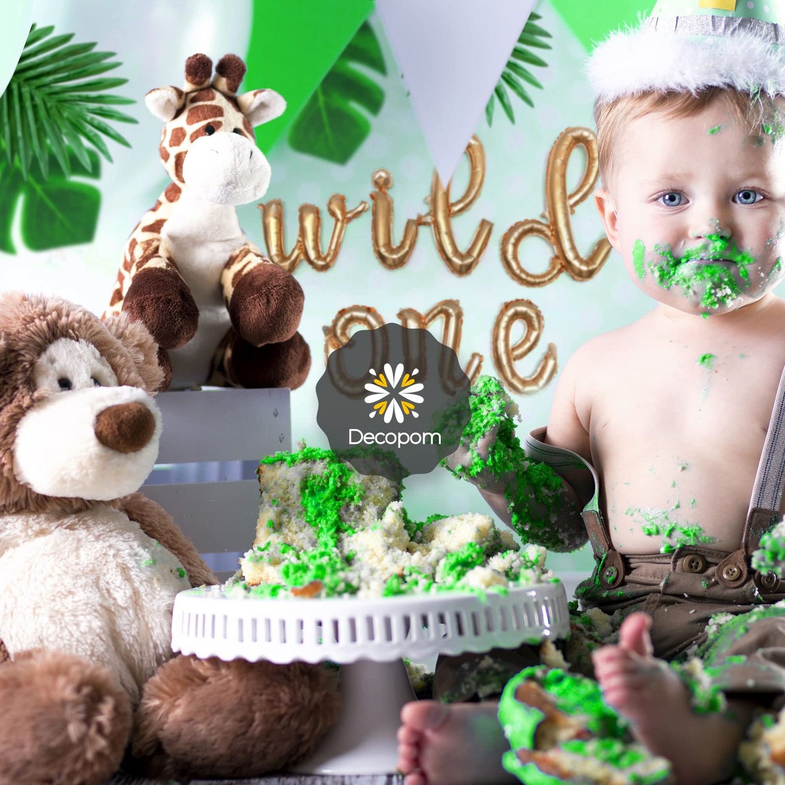 108 Pack Artificial Tropical Palm Leaves Monstera Luau Jungle Party Table Dec…