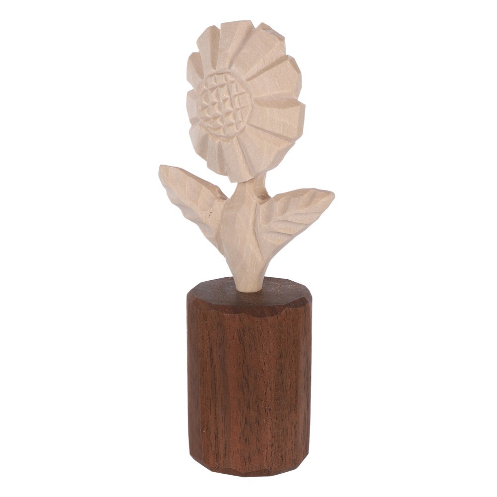 Unfinished Wooden Sunflower Decor with Stable Base Farmhouse Table Sign