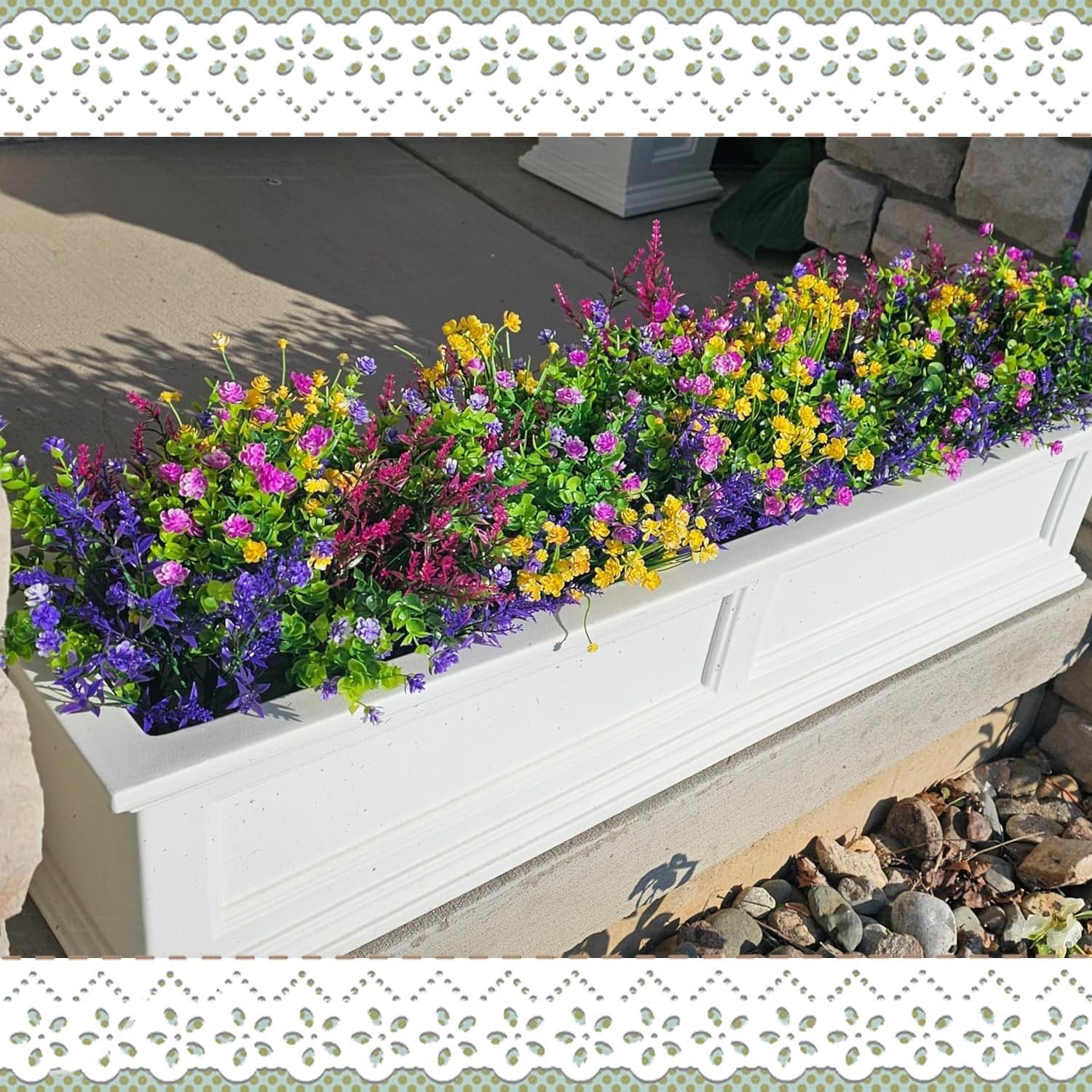 Vivid Realistic 6-Pack Faux Flowers – Perfect for Indoor and Outdoor Decor