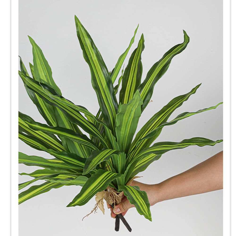 2Pcs Dracaena Artificial Plant 21.6Inch Large Fake Dracaena Fragrans Tree for…