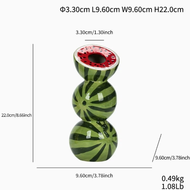 Ceramic Fruit Flower Holder Nordic Style Desk Decor Vase Centerpiece