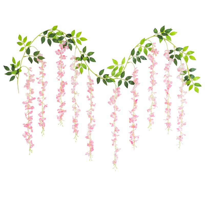 Artificial Rattan Fake Flower Strings Hanging Garland Outdoor Home Decoration