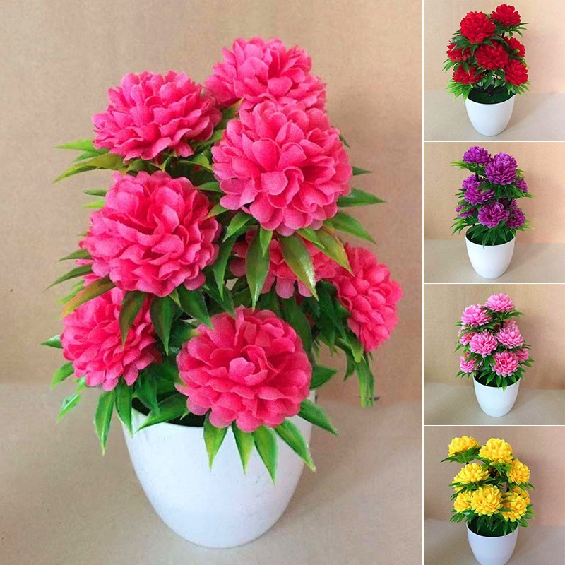 Artificial Bonsai Decor Desk Display Indoor Office Plant Potted Wedding