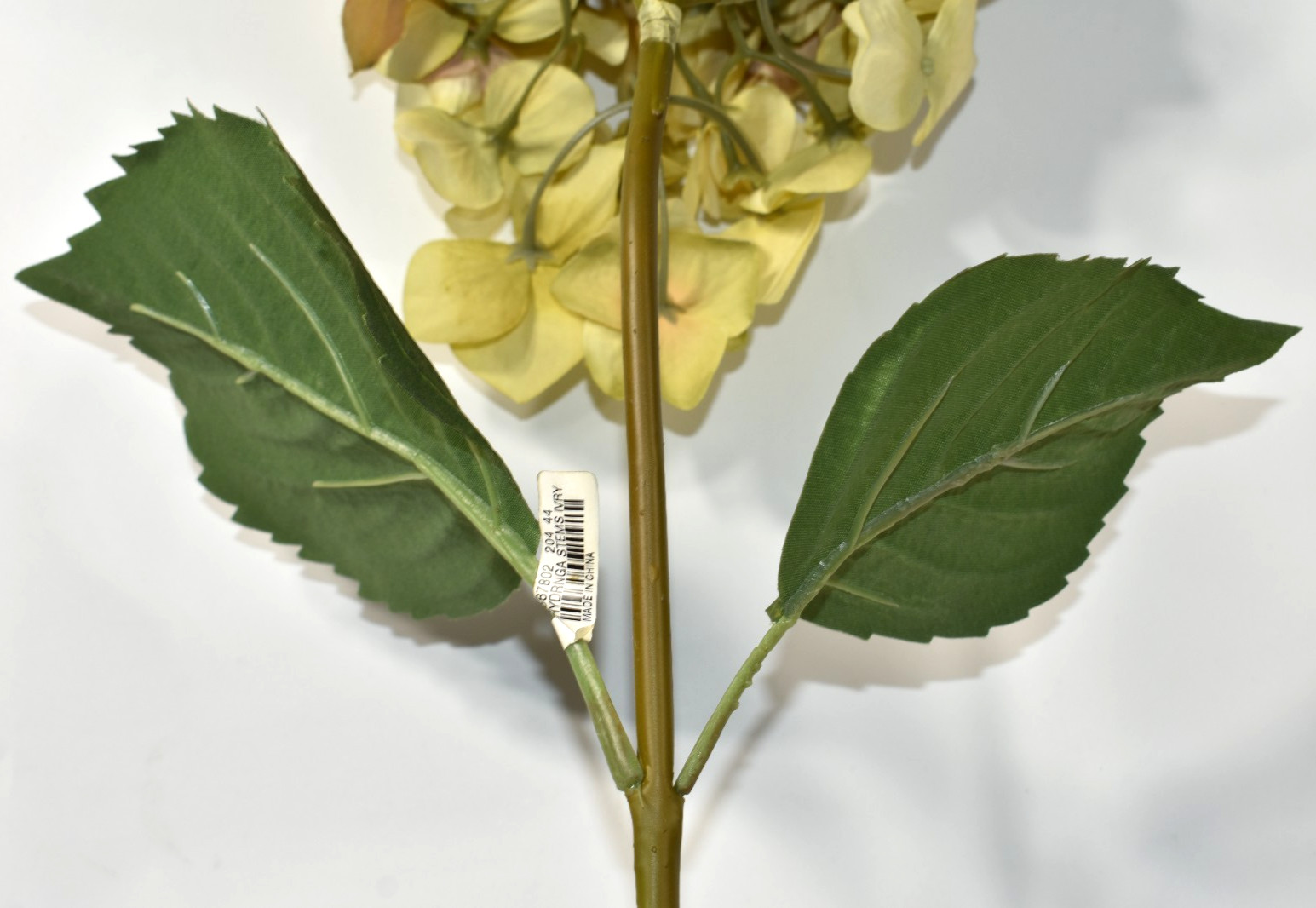 Pottery Barn Faux Hydrangea Ivory Branch Artificial Flower 26″ Stem NEW NOS