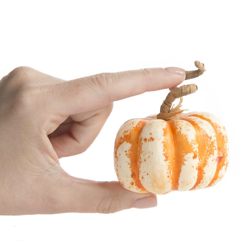 Package of 12 Orange and Cream Artificial 2-1/2″ Dia. Pumpkins