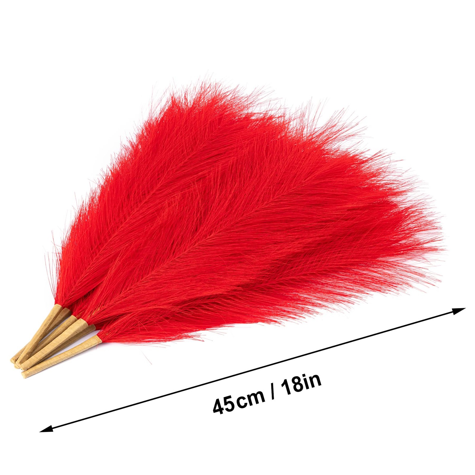 Pampas Grass Decor, Fluffy Faux Pampas Grass 5 Stem 18″/45cm Pompous Grass Sm…