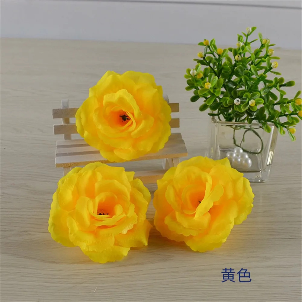 8CM Artificial Rose Silk Flower Heads for Wedding & Home Decor – 5-35 Pcs