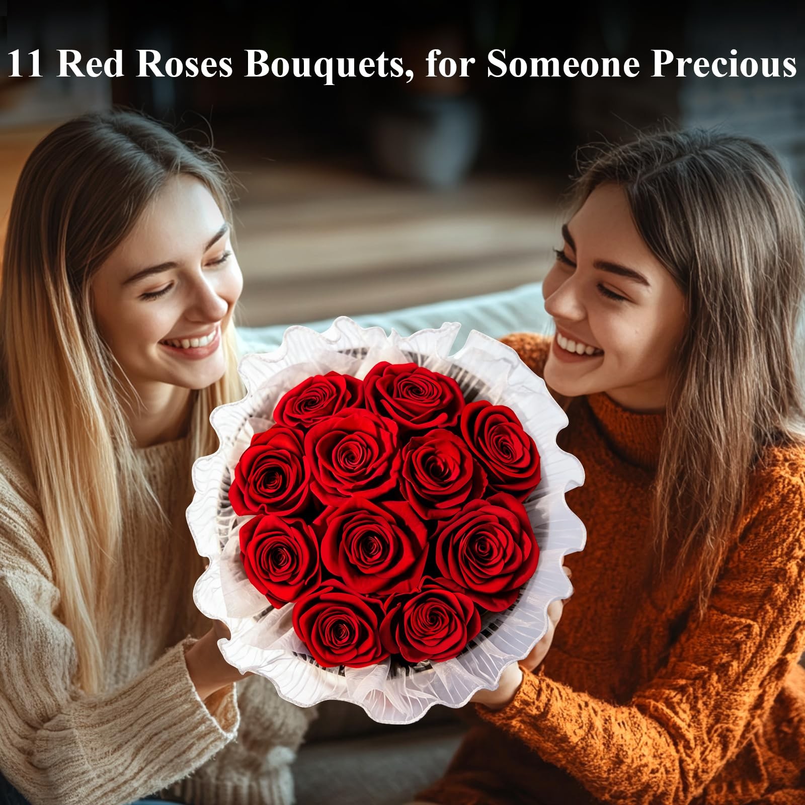 Preserved Flowers Bouquet Birthday Gifts for Women, Real Flowers for Delivery…