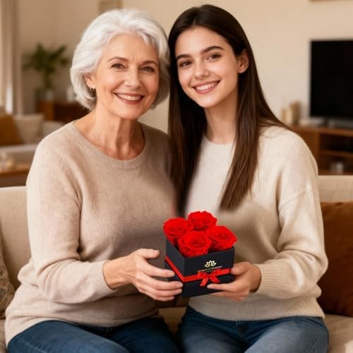 Forever Flowers Roses in A Box,Real Preserved Flowers,Preserved Roses,Preserved