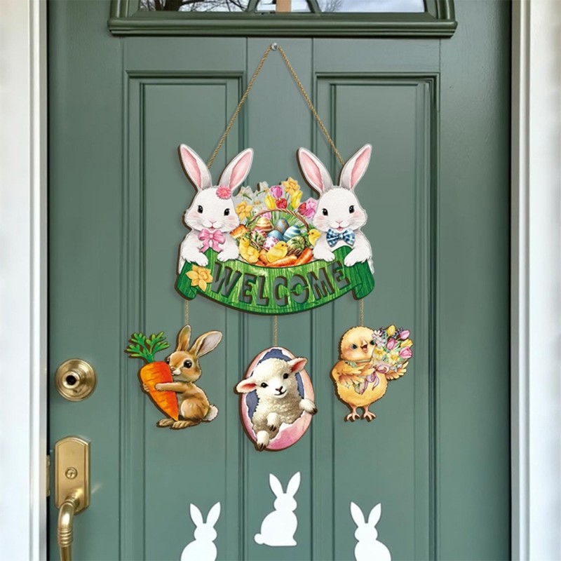 Easters Decors Bunnies Signs Tabletop Ornament Easters Rabbit Centerpieces
