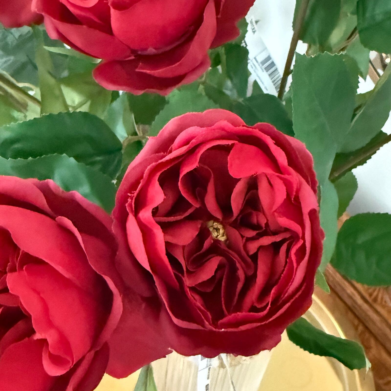 IKEA SMYCKA 1 Dozen Artificial Red Roses 20 ½ ” (12 Roses) Vase not included.
