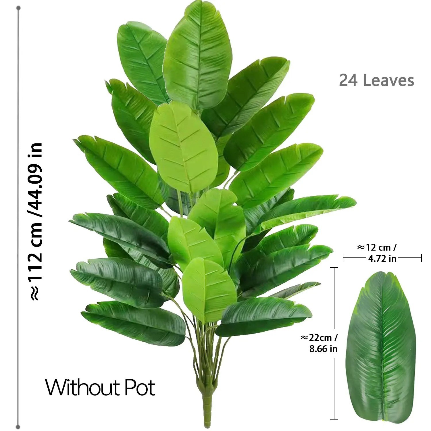 Leaves Artificial Plants Large Tropical Palm Tree Fake Banana Plants Leaves Real