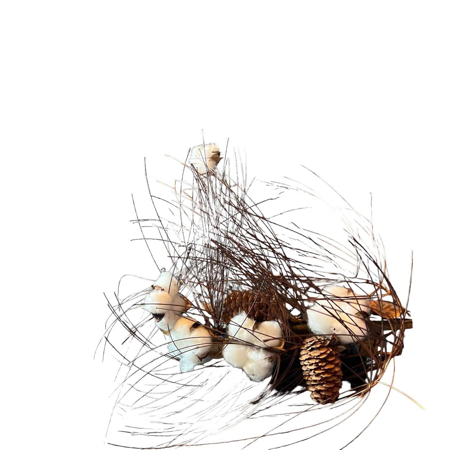 Primitive Dried Pine Needles Natural Cotton Ball Home Office Spa Wedding Decor