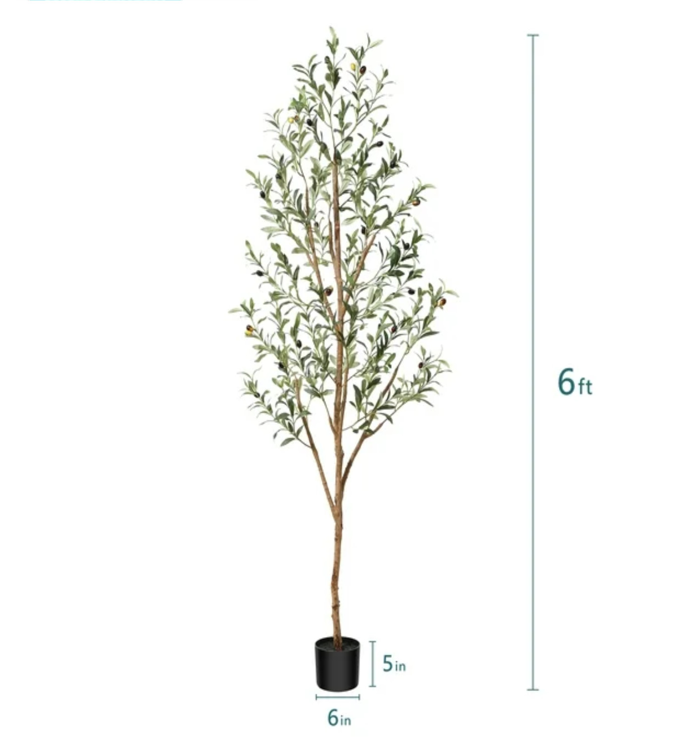 DR.Planzen 6 ft Artificial Olive Trees with Realistic Leaves and Natural Trunk,