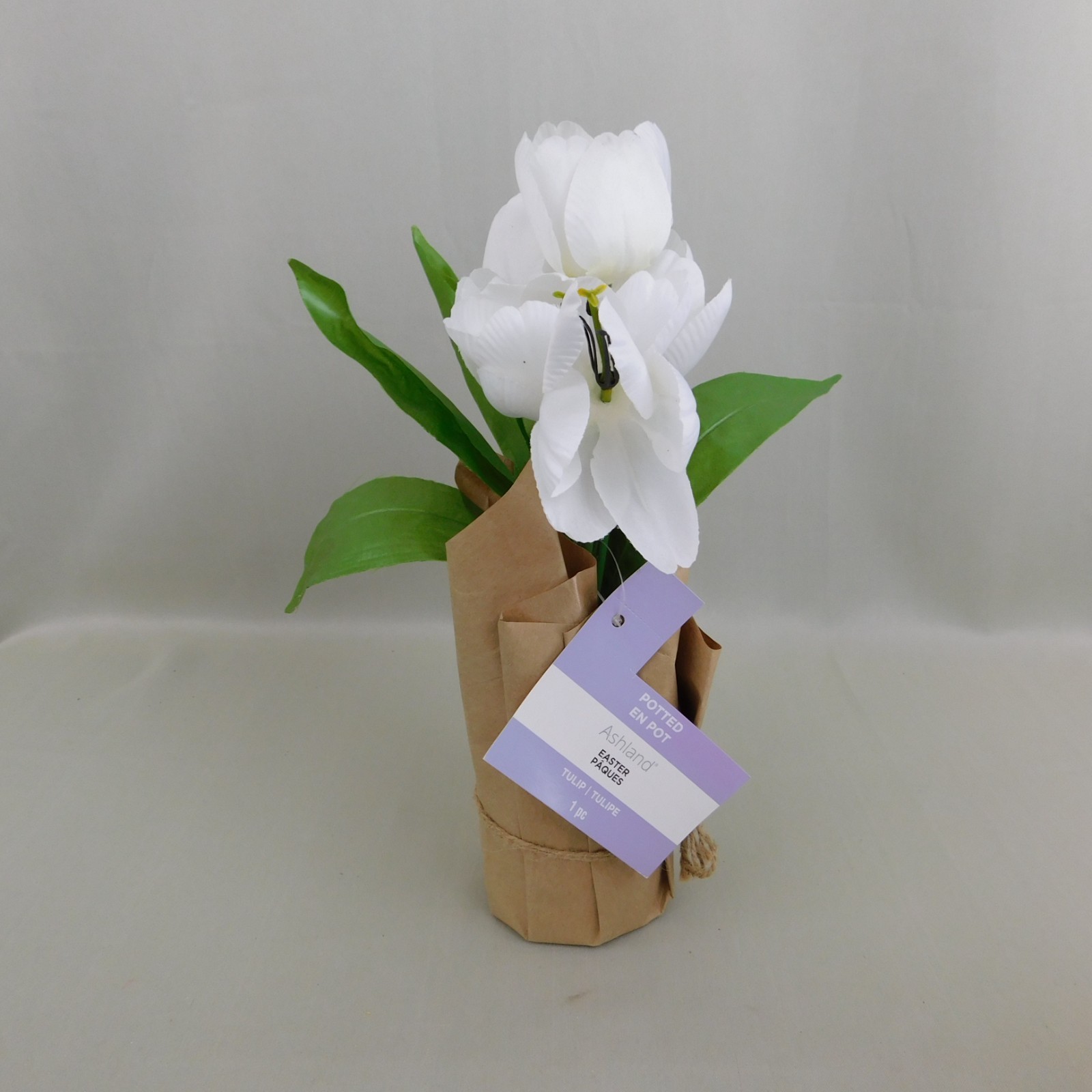 Lot 4pc Tulips & Daffodils 13″ Artificial Flower Pots Spring-Easter Decor #C498