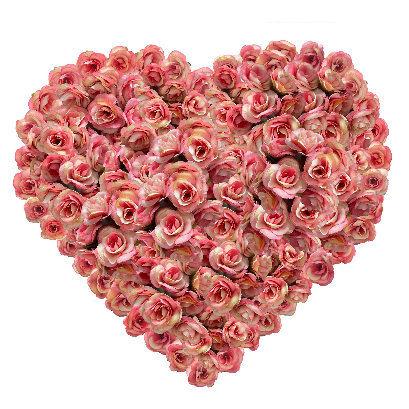 60 Pcs Artificial Roses Head Fake Silk Rose Flower Head DIY Crafts Pink