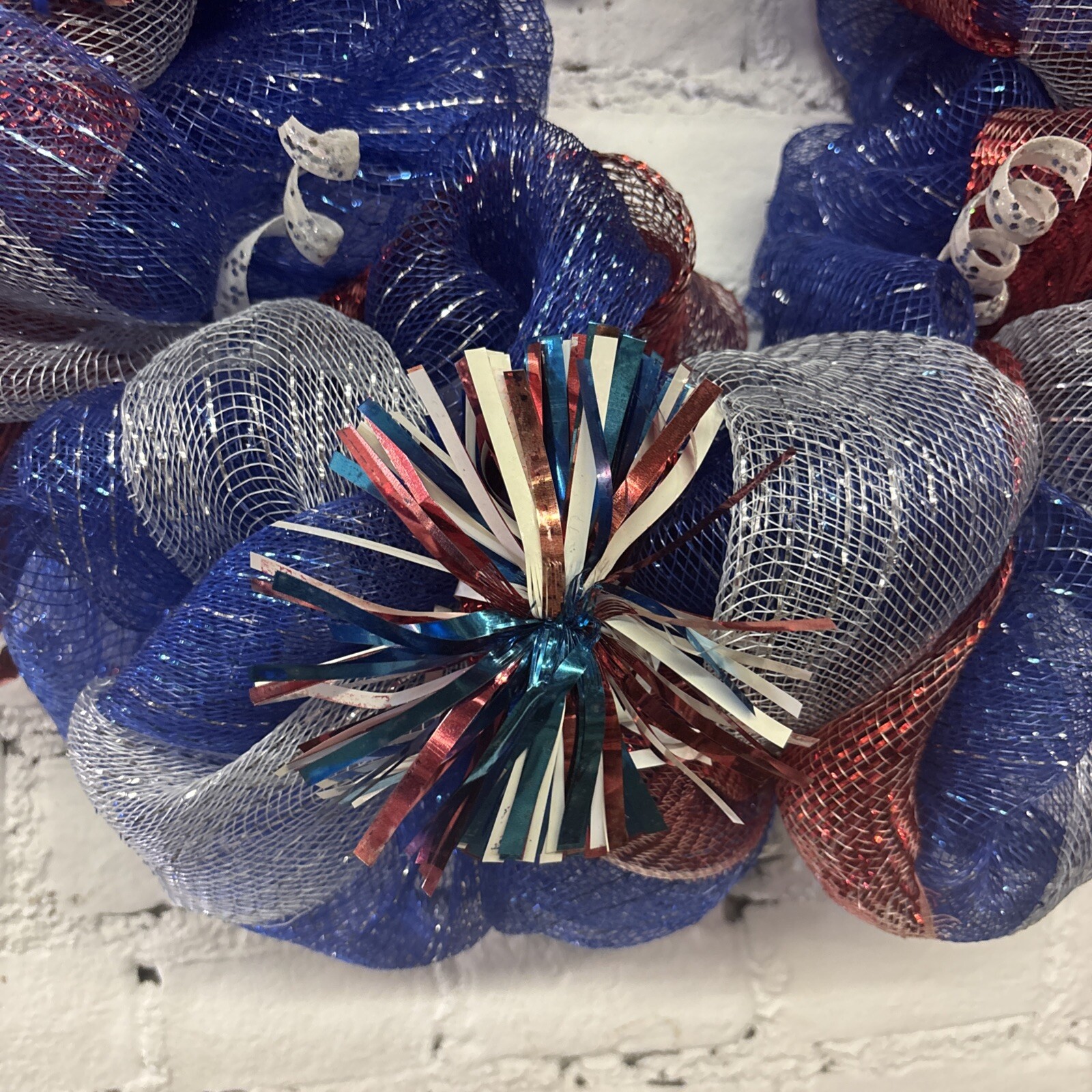 VTG Patriotic Wreath Independence Day 4th Of July Red White Blue 250 Years