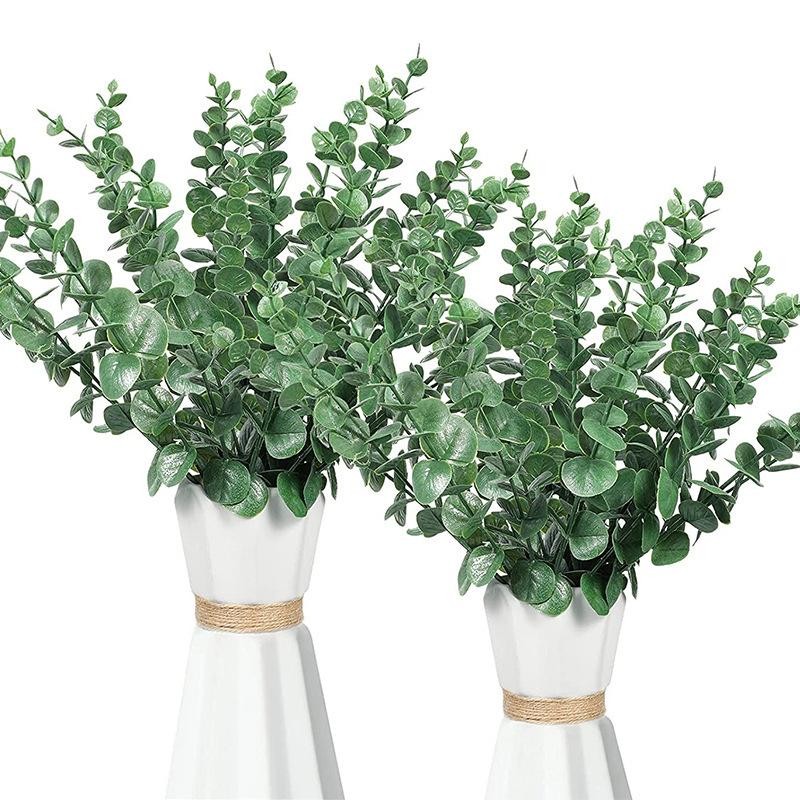 10PCS Artificial Hydrangea Flowers Green Leaf Bouquet Wedding Home Centerpiece D