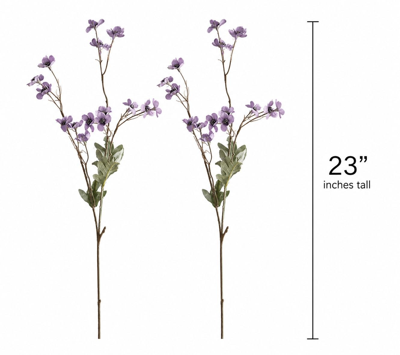 Dusty Lavender Faux Flower Stem Set Purple Wildflower Spray Cottagecore Floral D