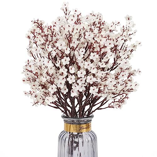 Babys Breath Artificial Flowers, 8 Bundles Real Touch Fake Flowers White