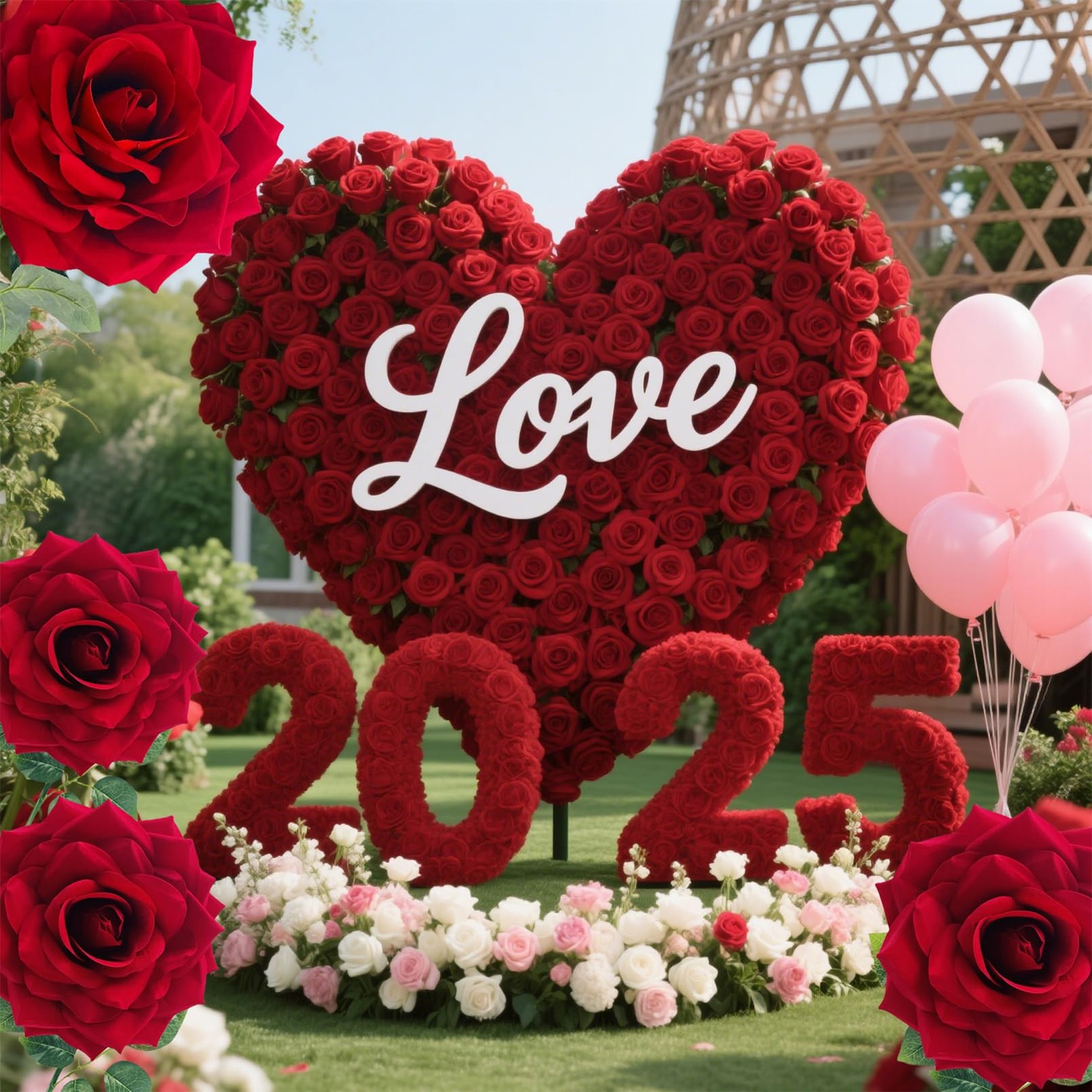 1 PCS 45-Inch Giant Red Rose For Decorative Wedding Window Display Background