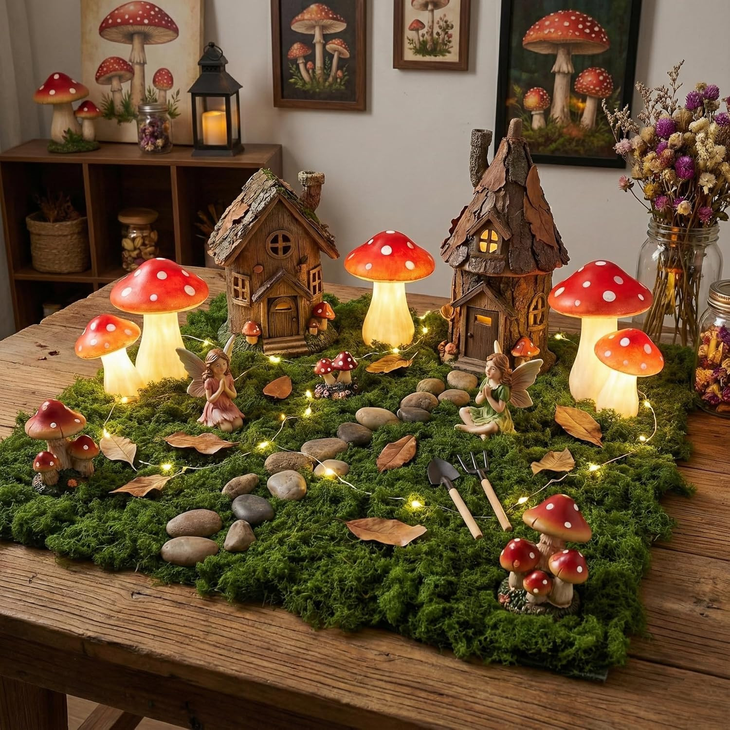 Fake Moss Mat Artificial Moss Roll – 39″ X 39″ Cloud Soft Feel Moss Table