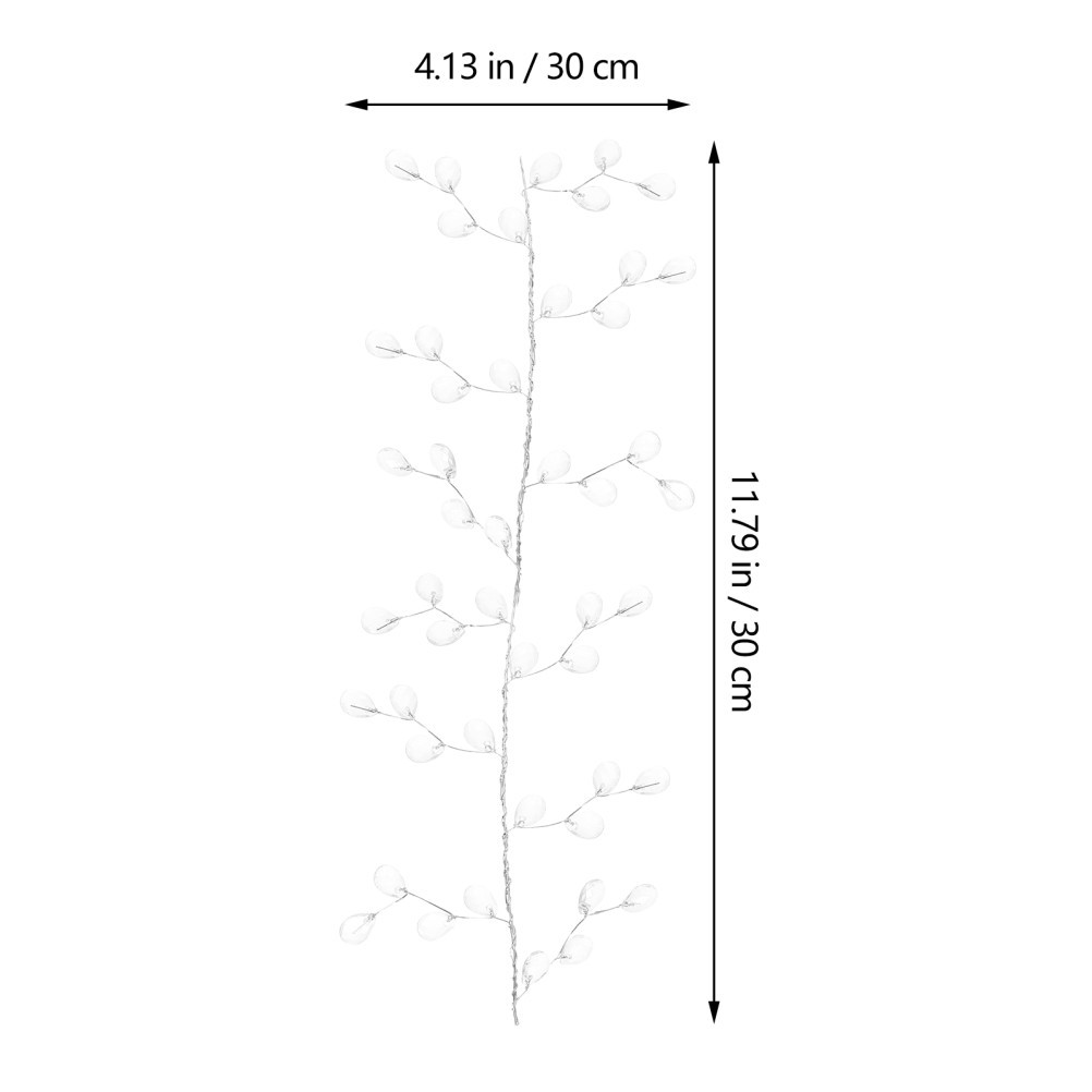 White Acrylic Beads Flower Stems for Bridal Decor and Elegant Flower Arrangement