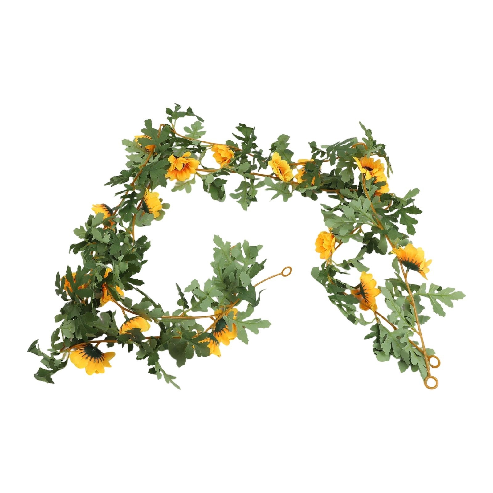 2 Pcs 175cm Artificial Sunflower Vine Garland for Indoor and Outdoor Use