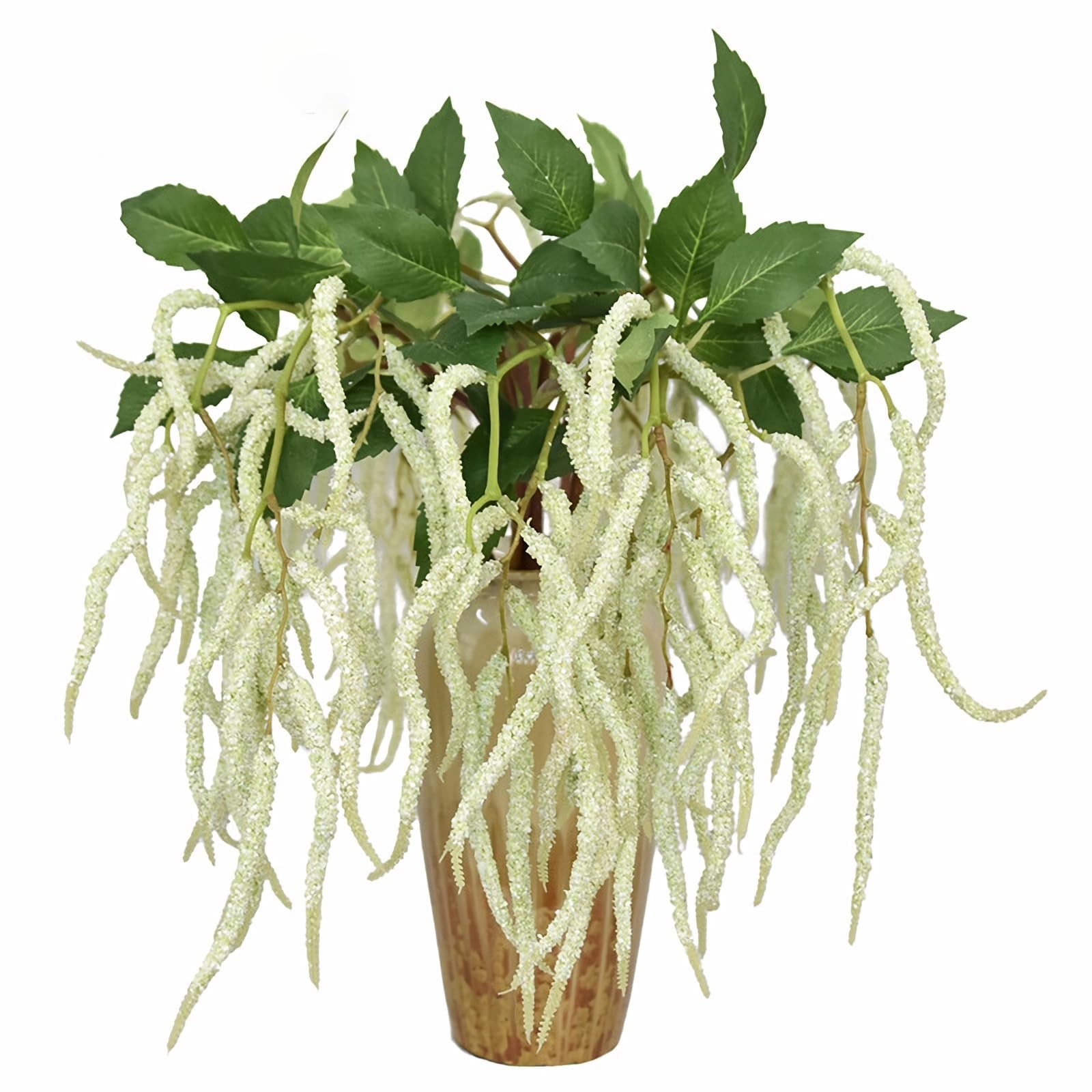 22″ Artificial Amaranthus 3pcs Faux Lover Tears Fake Hanging Green Plant Gree…