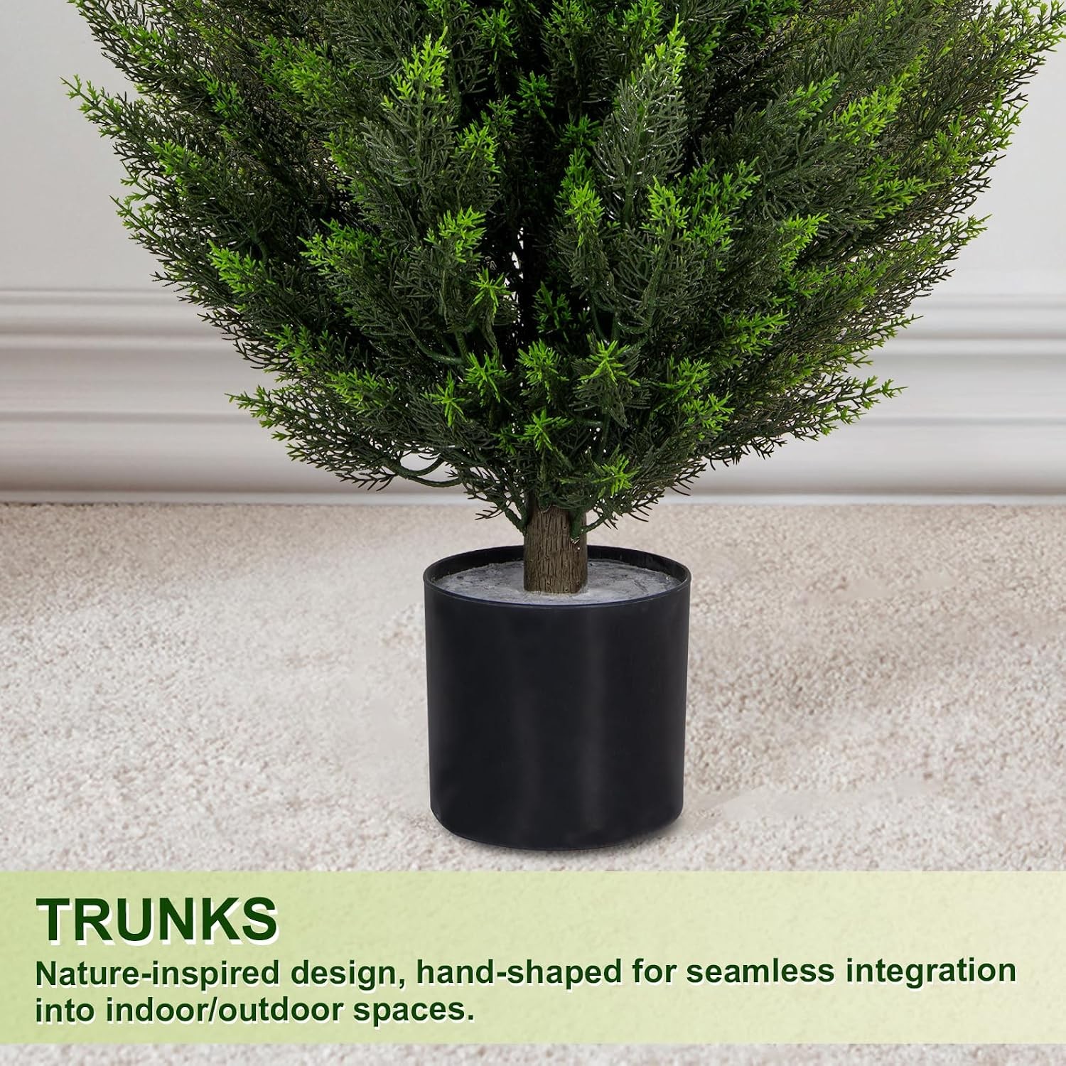 5FT Artificial Topiary Cedar Trees UV-Resistant Faux Evergreen Outdoor Plants