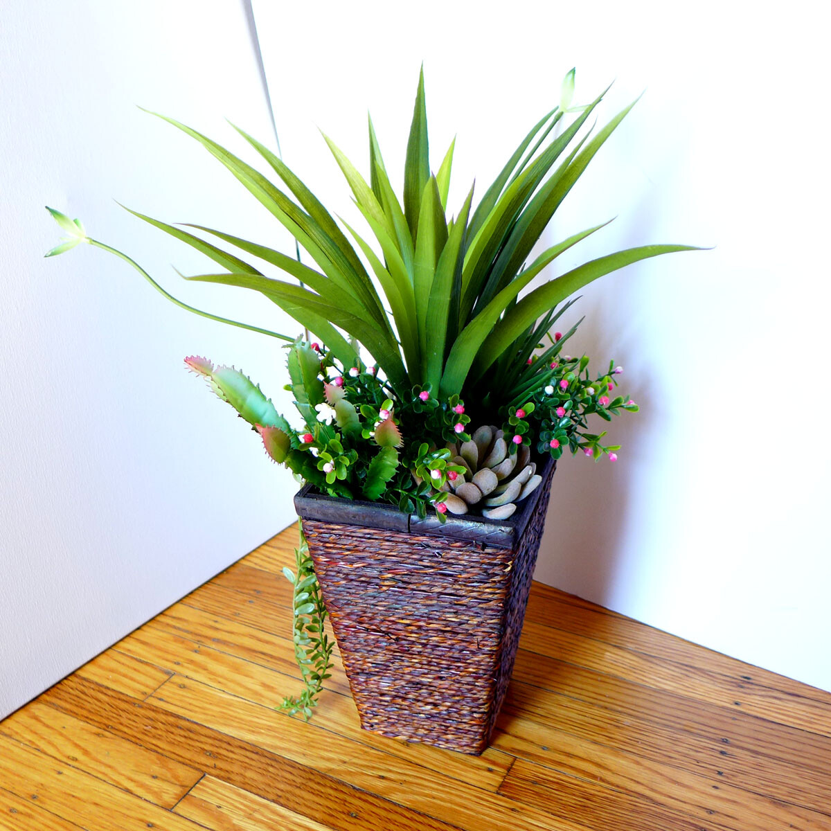 9 Pcs Artificial Succulent Plant Assorted Fake Flower Party Decora (#17)