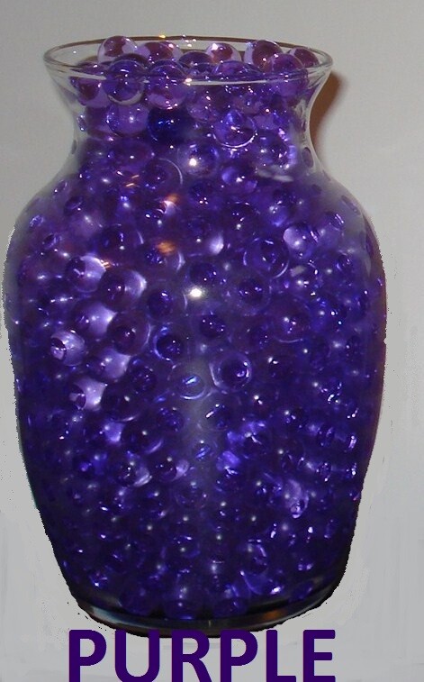 NEW PURPLE GEL WATER BEADS FILLER DECOR FOR VASES 1-1/2 QT REUSABLE