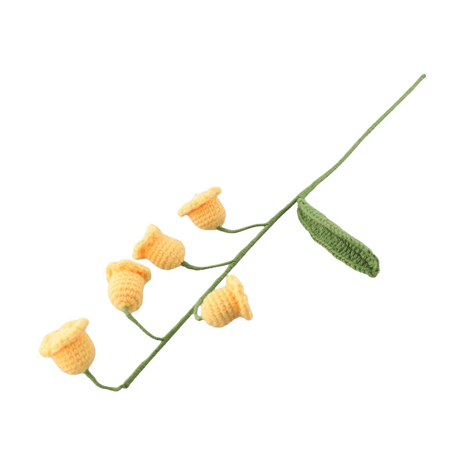 Contemporary home decor Handmade lily of the valley bouquet with wool