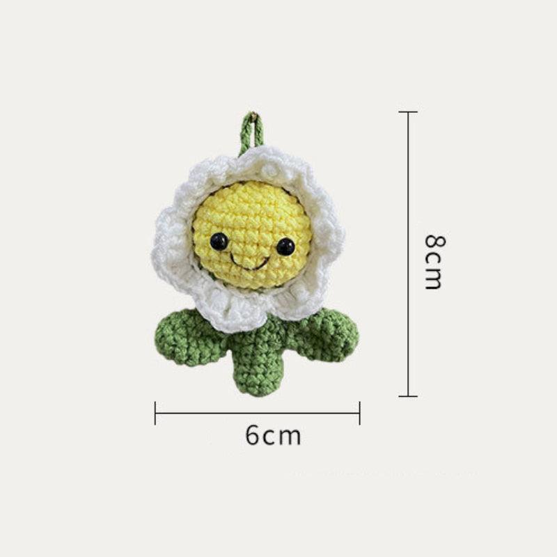 Crochet Flower Keychain Creative Cactus Knitted Keychain Gift for Her – AU Stock