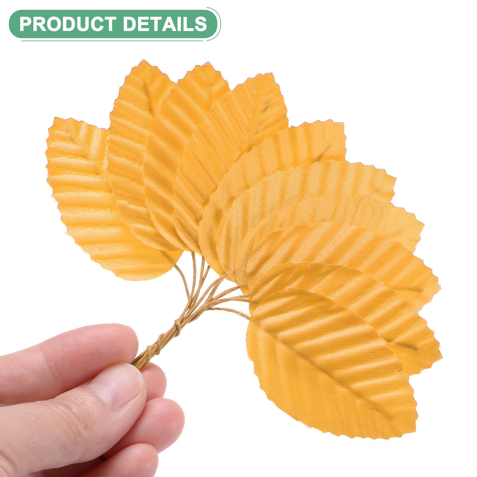 120-Pack Artificial Silk Leaf, Faux Wire Single Leaves, Fake Flower Leaf with…